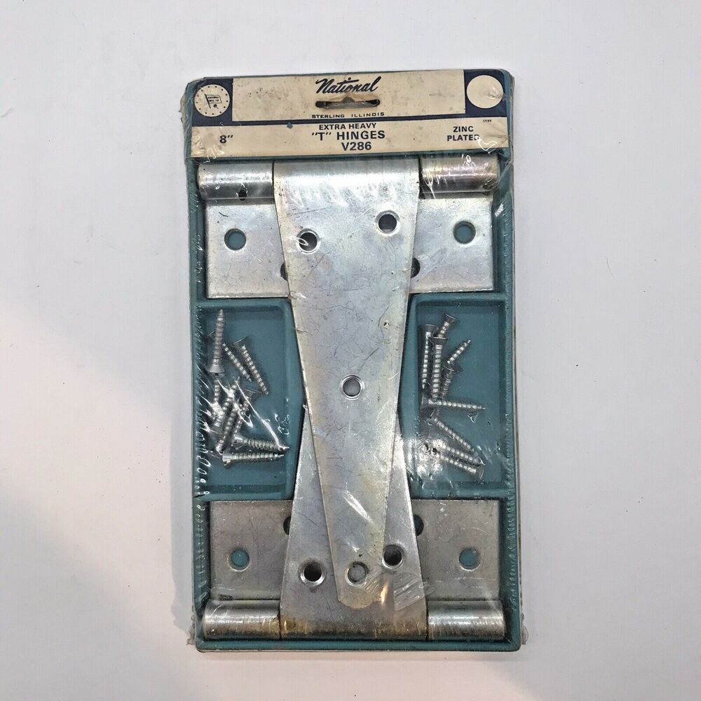 NEW 2 National Hardware Zinc Plated Steel Extra Heavy T-Hinge 8 inch V286